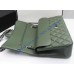 Chanel Jumbo Classic Flap Bag in Green Lambskin with silver hardware