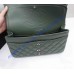 Chanel Jumbo Classic Flap Bag in Green Lambskin with silver hardware