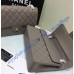 Chanel Jumbo Classic Flap Bag in Gray Caviar Leather with silver hardware