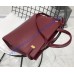 Saint Laurent MANHATTAN Small shopping in smooth leather YSL6968-wine-red