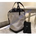 Saint Laurent TEDDY shopping bag in linen canvas YSL8805-white