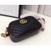 Gucci GG Marmont small matelasse shoulder bag GU447632-black-red