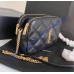 Saint Laurent BECKY double-zip pouch in quilted lambskin YSL608941-black