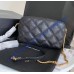 Saint Laurent BECKY double-zip pouch in quilted lambskin YSL608941-black