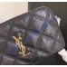 Saint Laurent BECKY double-zip pouch in quilted lambskin YSL608941-black