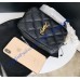 Saint Laurent BECKY double-zip pouch in quilted lambskin YSL608941-black