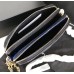Saint Laurent BECKY double-zip pouch in quilted lambskin YSL608941-black