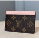 Louis Vuitton Monogram Canvas Card holder M60703-pink