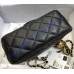 Chanel Mini Quilted Square Bag in Lambskin C1786-black