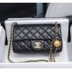 Chanel Mini Quilted Rectangular Bag in Lambskin C1787-black