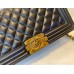 Chanel Boy Medium Quilted Flap Bag in Lambskin C67086A-black
