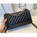 Chanel Boy Medium Quilted Flap Bag in Lambskin C67086B-black