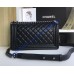 Chanel Boy Medium Quilted Flap Bag in Calfskin C67086BB-black
