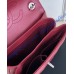Chanel Flap Bag with Top Handle C92236B-wine-red