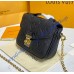 Louis Vuitton Monogram Empreinte Leather Micro Metis M81390-black