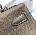Hermes Kelly 28cm in Togo Leather Palladium Hardware H5528W-Etoupe