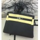 Hermes Kelly 28cm in Togo Leather Palladium Hardware H5528W-Black
