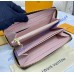 Monogram Canvas Zippy Wallet with Rose Ballerine Leather Lining M41894