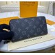 Louis Vuitton Monogram Eclipse Zippy Wallet M42616-black