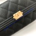 Chanel Boy Long Flap Wallet in Caviar Leather CW80286-AB-black
