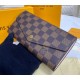 Louis Vuitton Damier Ebene Sarah Wallet N60114-pink