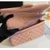 Chanel Small Classic Flap Bag in Pink Caviar Leather with golden hardware