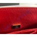 Chanel Small Classic Flap Bag in Red Caviar Leather with golden hardware