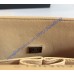 Chanel Small Classic Flap Bag in Tan Caviar Leather with silver hardware