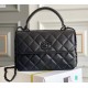 Chanel Flap Bag with Top Handle C92236C-black