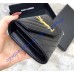 Saint Laurent Cassandre Matelasse Large Flap Wallet in Grain De Poudre Embossed Leather YW372264-A