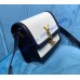 Saint Laurent Solferino Small Satchel In Box Leather YSL634306-white-black