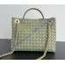 Bottega Veneta Medium Andiamo With Chain B786009-travertine