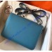 Hermes Lindy Constance 24cm H4423W-Bleu-Jean