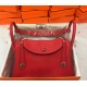 Hermes Lindy 26cm H6626W-Rouge-Casaque