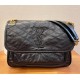 Saint Laurent Medium Niki Chain Bag In Quilted Leather YSL498894-A-black