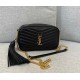 Saint Laurent Mini Lou In Quilted Leather YSL585040A-black