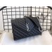 Saint Laurent Envelope Medium In Matelasse Lambskin YSL600185B-black