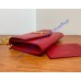 Saint Laurent UPTOWN chain wallet in grain de poudre embossed leather YSL607788-red