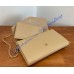 Saint Laurent UPTOWN chain wallet in grain de poudre embossed leather YSL607788-tan