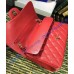 Chanel Jumbo Classic Flap Bag in Red Caviar Leather with golden hardware