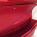 Chanel Jumbo Classic Flap Bag in Red Lambskin with silver hardware
