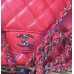 Chanel Jumbo Classic Flap Bag in Red Caviar Leather with silver hardware