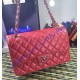 Chanel Jumbo Classic Flap Bag in Red Caviar Leather with silver hardware