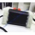 Fendi Mini 3Jours in Black Leather with mink-fur trim