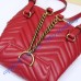 Gucci GG Marmont Red matelassé backpack