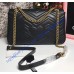 Medium GG Marmont Matelasse Shoulder Bag Black