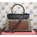 Padlock GG Supreme Top Handle Bag with Black and Brown Leather