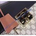Padlock GG Supreme Top Handle Bag with Black and Brown Leather