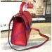 Gucci Padlock Red Signature Leather Top Handle Bag