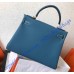 Kelly 32cm in Blue Jean Togo Leather Golden Hardware